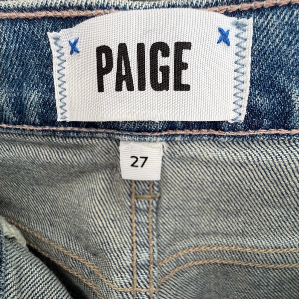 NWT. PAIGE SAWYER High Rise Straight Leg LightBlue Women's Jeans - Picture 6 of 12